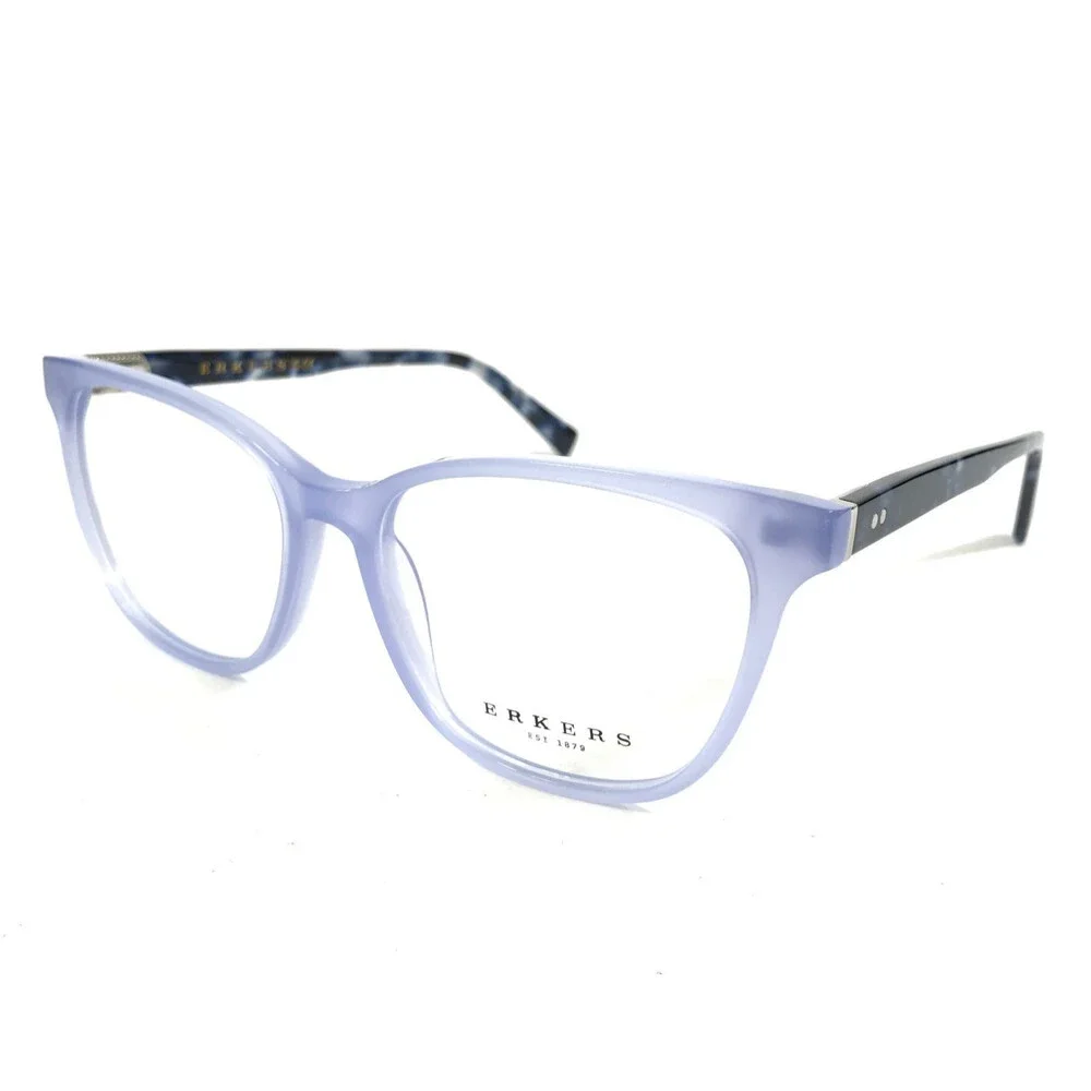Erkers Eyeglasses Frames CHAIN OF ROCKS Wednesday Matte Blue 54-18-146